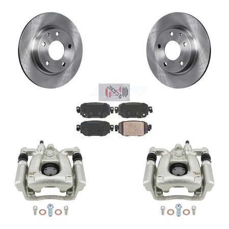 Rear Disc Brake Caliper Rotors And Ceramic Pads Kit For Mazda 3 Sport KC8-101255N