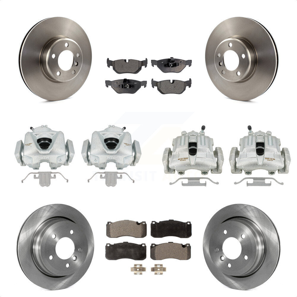 Front Rear Disc Brake Caliper Rotors And Ceramic Pads Kit (10Pc) For 2013 BMW 328i Convertible with 3.0L With 340mm Diameter Rotor KC8-101255T by Transit Auto