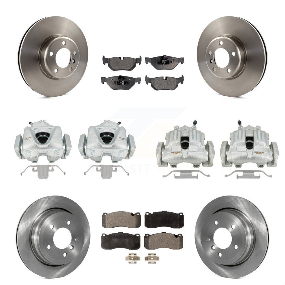 Front Rear Disc Brake Caliper Rotors And Ceramic Pads Kit (10Pc) For 2013 BMW 328i Convertible with 3.0L With 340mm Diameter Rotor KC8-101255T by Transit Auto