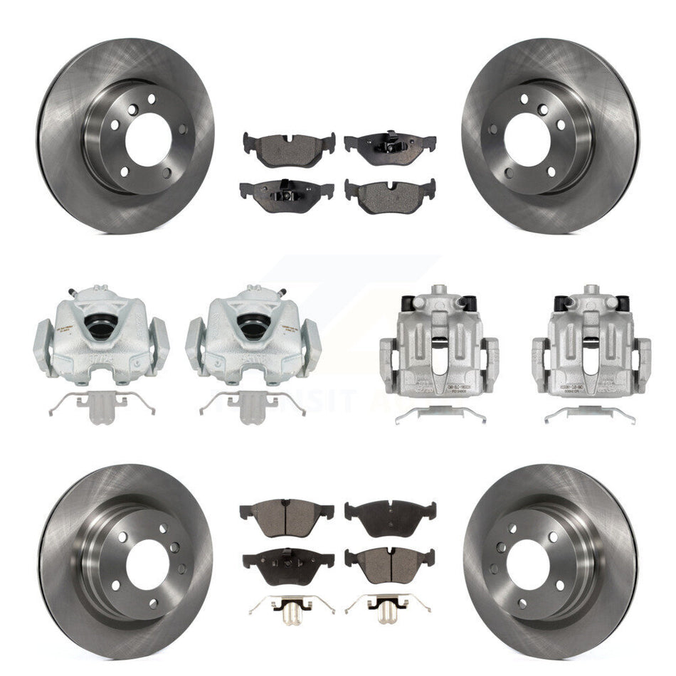 Front Rear Disc Brake Caliper Rotors And Ceramic Pads Kit (10Pc) For BMW 328i 323i KC8-101257T