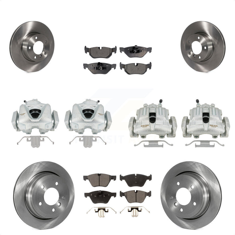 Front Rear Disc Brake Caliper Rotors And Ceramic Pads Kit (10Pc) For 2008 BMW 328xi To 08 07 KC8-101261T by Transit Auto