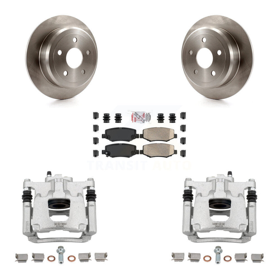 Rear Disc Brake Caliper Rotors And Ceramic Pads Kit For Jeep Wrangler JK KC8-101263N