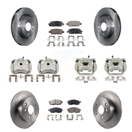 Front Rear Disc Brake Caliper Rotors And Ceramic Pads Kit (10Pc) For Nissan Altima KC8-101265T