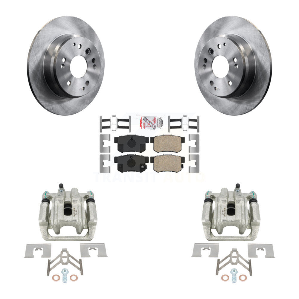 Rear Disc Brake Caliper Rotors And Ceramic Pads Kit For Acura TL Honda Element KC8-101266N by Transit Auto