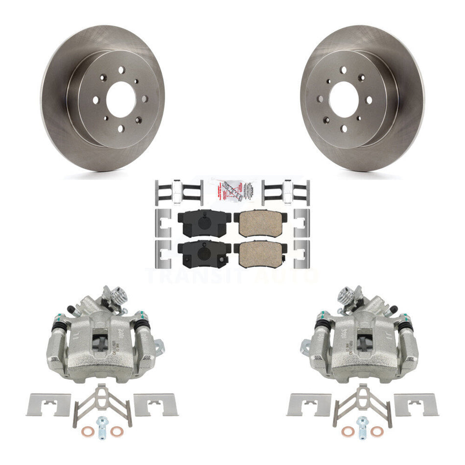 Rear Disc Brake Caliper Rotors And Ceramic Pads Kit For Honda Civic Acura EL KC8-101268N