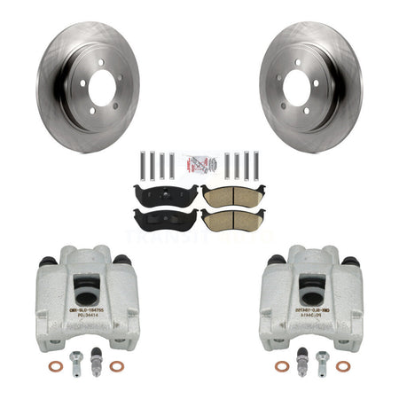 Rear Disc Brake Caliper Rotors And Ceramic Pads Kit For Ford Explorer Mercury Mountaineer KC8-101269N by Transit Auto