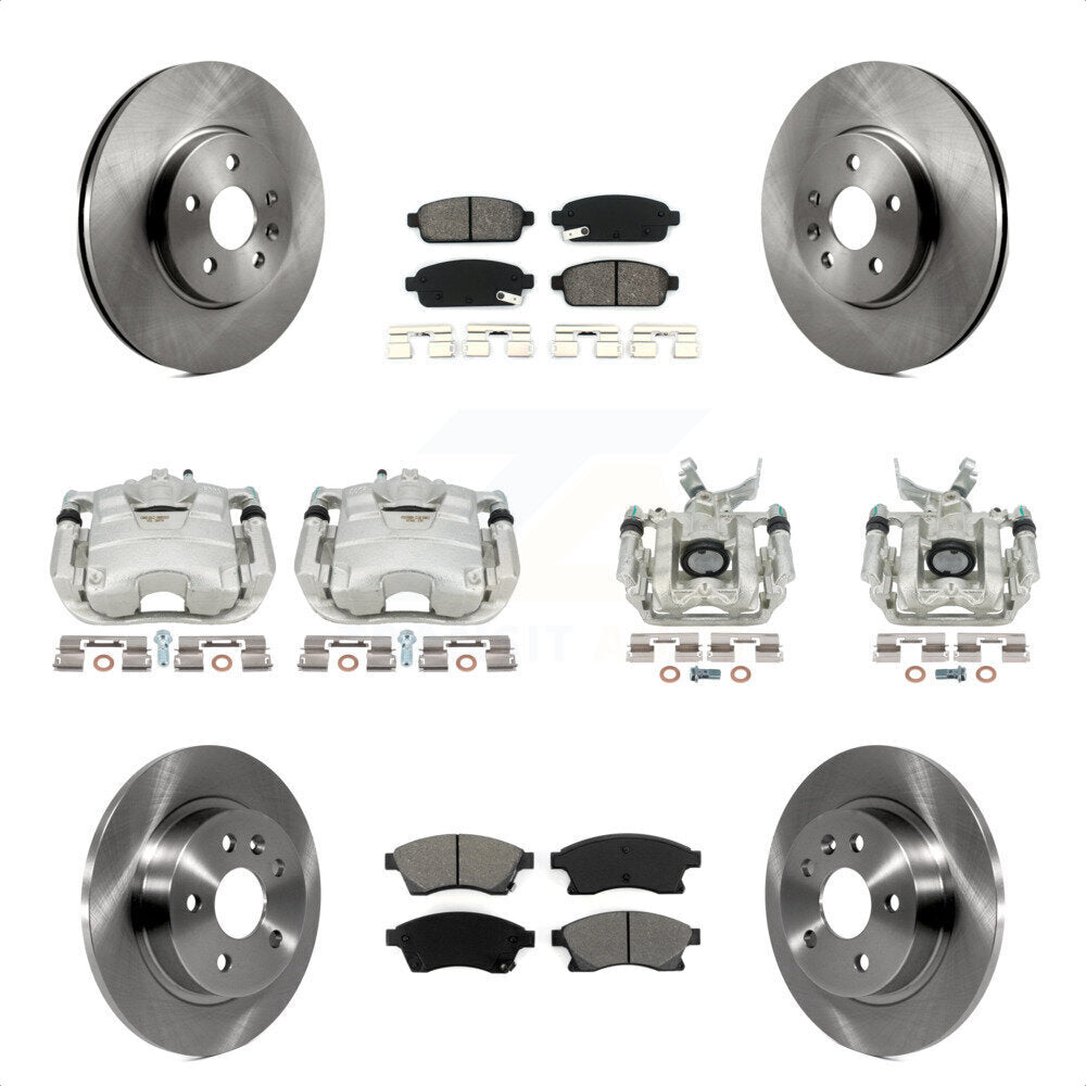 Front Rear Disc Brake Caliper Rotors And Semi-Metallic Pads Kit (10Pc) For 2013-2017 Buick Encore Chevrolet Trax KC8-101271S by Transit Auto