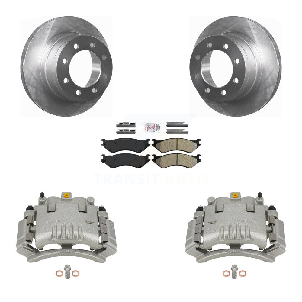 Rear Disc Brake Caliper Rotors And Semi-Metallic Pads Kit For Dodge Ram 3500 2500 1500 KC8-101275N