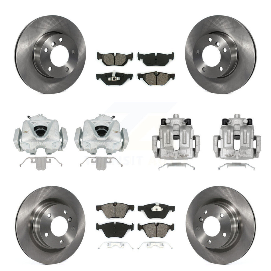 Front Rear Disc Brake Caliper Rotors And Semi-Metallic Pads Kit (10Pc) For BMW 328i 323i KC8-101276S
