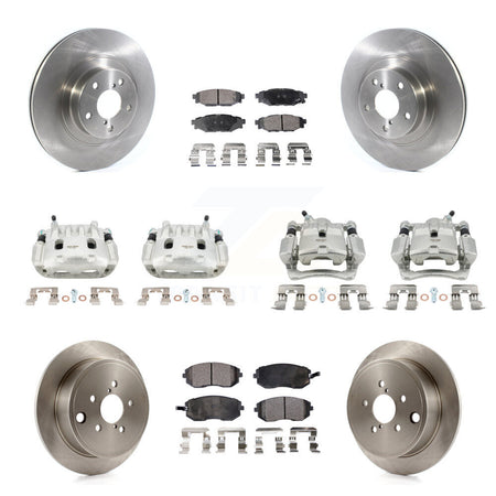 Front Rear Brake Caliper Rotors & Ceramic Pad Kit (10Pc) For Subaru Impreza Forester WRX KC8-101276T