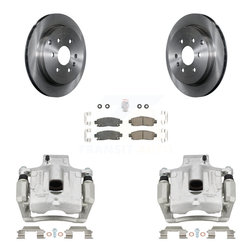 Rear Brake Caliper Rotor Ceramic Pad Kit For GMC Acadia Buick Enclave Chevrolet Traverse KC8-101277N