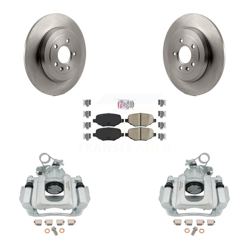 Rear Disc Brake Caliper Rotors And Ceramic Pads Kit For Ford Edge Lincoln MKX KC8-101281N