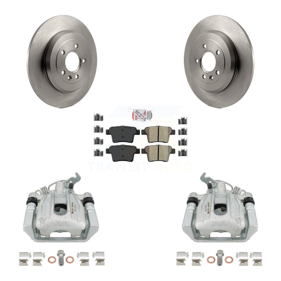 Rear Disc Brake Caliper Rotors And Semi-Metallic Pads Kit For Ford Five Hundred Freestyle Taurus Mercury Montego X Sable KC8-101283N