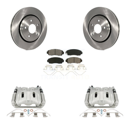 Front Disc Brake Caliper Rotors And Semi-Metallic Pads Kit For 2015-2017 Honda Odyssey KC8-101284S