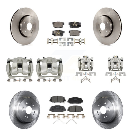 Front Rear Disc Brake Caliper Rotors And Ceramic Pads Kit (10Pc) For 2016-2018 Acura RDX KC8-101284T