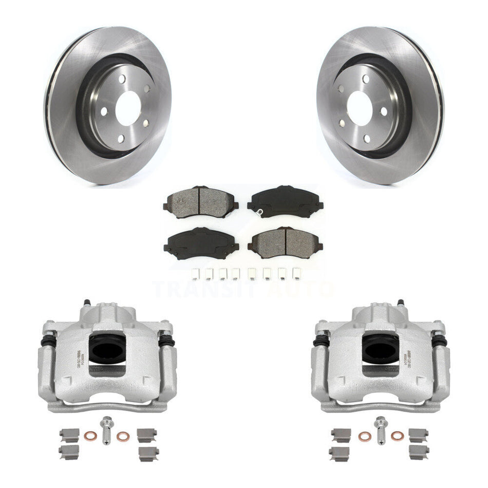 Front Disc Brake Caliper Rotors And Semi-Metallic Pads Kit For Jeep Wrangler KC8-101285S