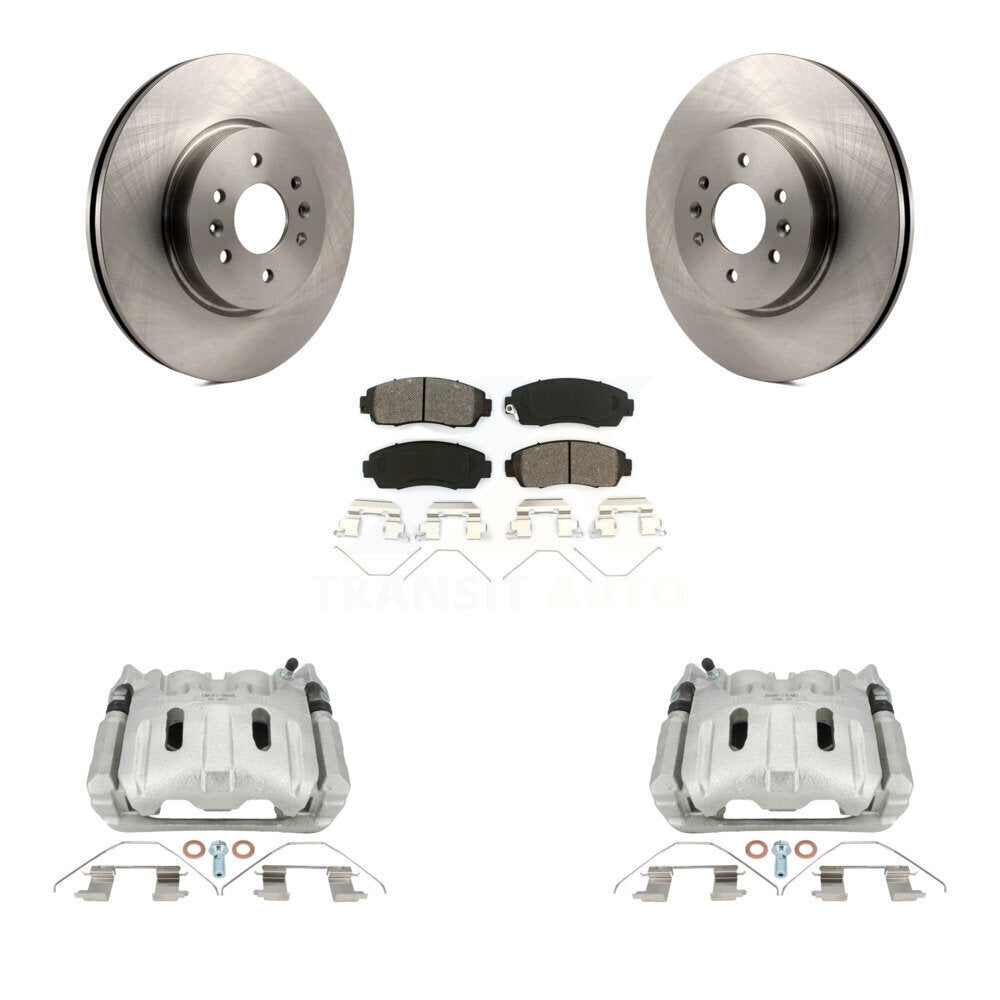 Front Disc Brake Caliper Rotors And Semi-Metallic Pads Kit For 2011-2014 Honda Odyssey KC8-101286S