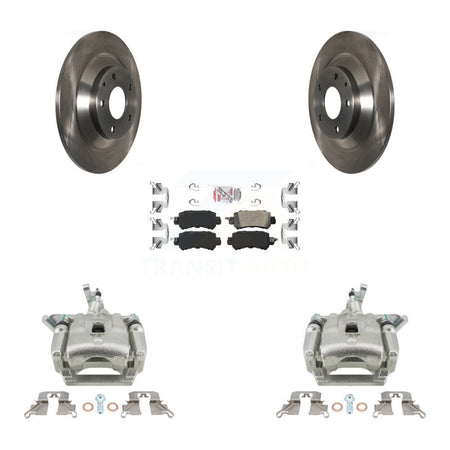 Rear Disc Brake Caliper Rotors And Ceramic Pads Kit For 2013-2015 Mazda CX-5 KC8-101288N