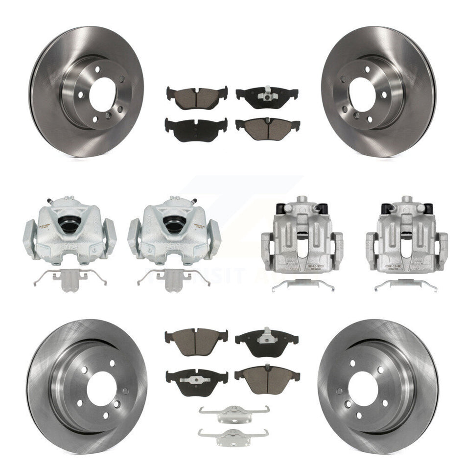 Front Rear Disc Brake Caliper Rotors And Ceramic Pads Kit (10Pc) For BMW 328i xDrive X1 328xi KC8-101291C
