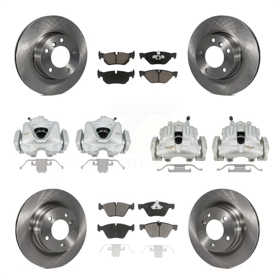 Front Rear Disc Brake Caliper Rotors And Ceramic Pads Kit (10Pc) For BMW 328i 323i KC8-101292C by Transit Auto