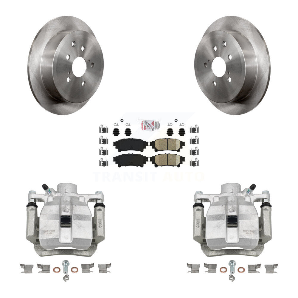 Rear Disc Brake Caliper Rotors And Ceramic Pads Kit For Toyota Sienna Lexus RX350 RX450h KC8-101295N