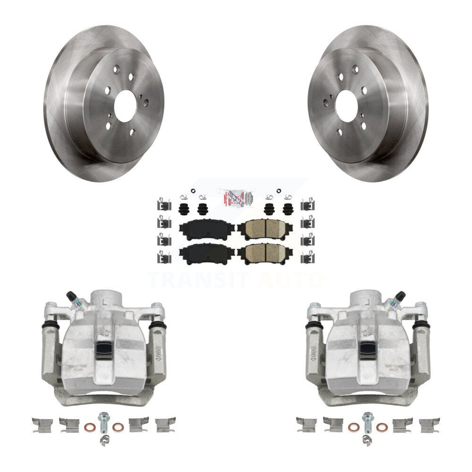 Rear Disc Brake Caliper Rotors And Ceramic Pads Kit For Toyota Sienna Lexus RX350 RX450h KC8-101295N