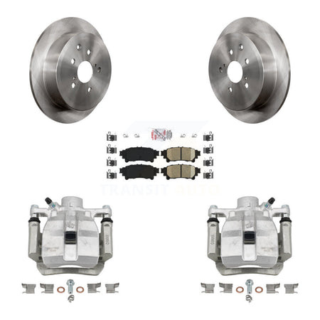 Rear Disc Brake Caliper Rotors And Ceramic Pads Kit For Toyota Sienna Lexus RX350 RX450h KC8-101296N