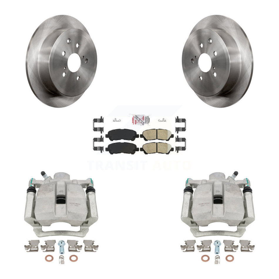 Rear Disc Brake Caliper Rotors And Ceramic Pads Kit For 2014 Toyota Highlander Hybrid Limited with FULL HYBRID EV-GAS (FHEV) engine KC8-101299N