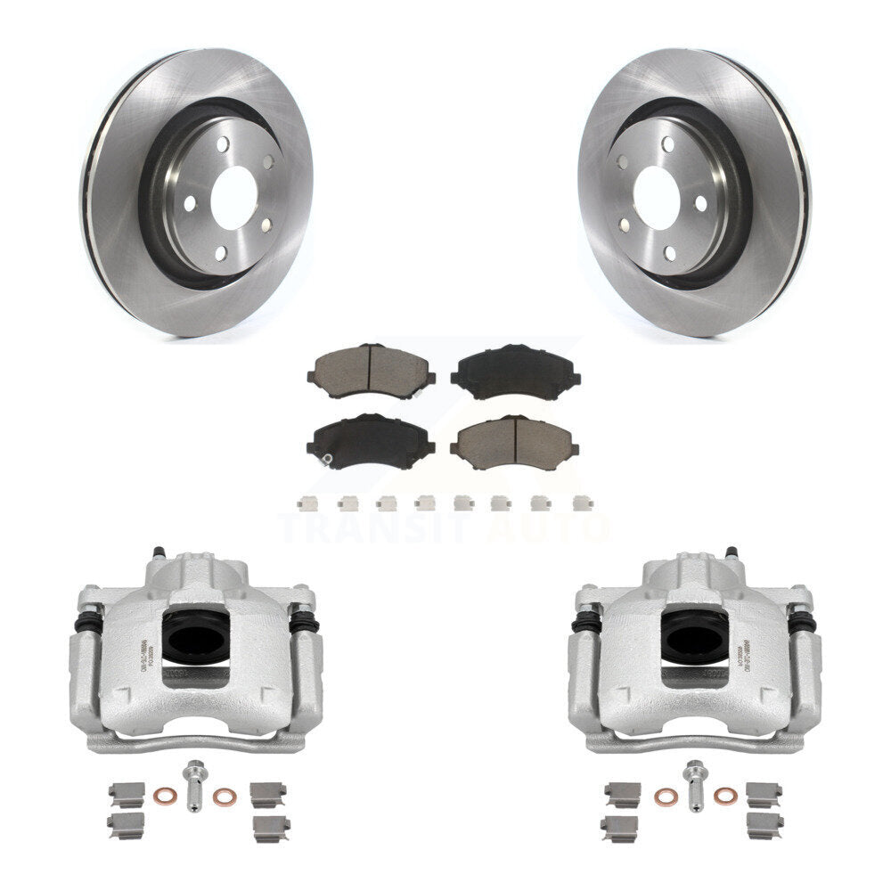 Front Disc Brake Caliper Rotors And Ceramic Pads Kit For Jeep Wrangler KC8-101301C