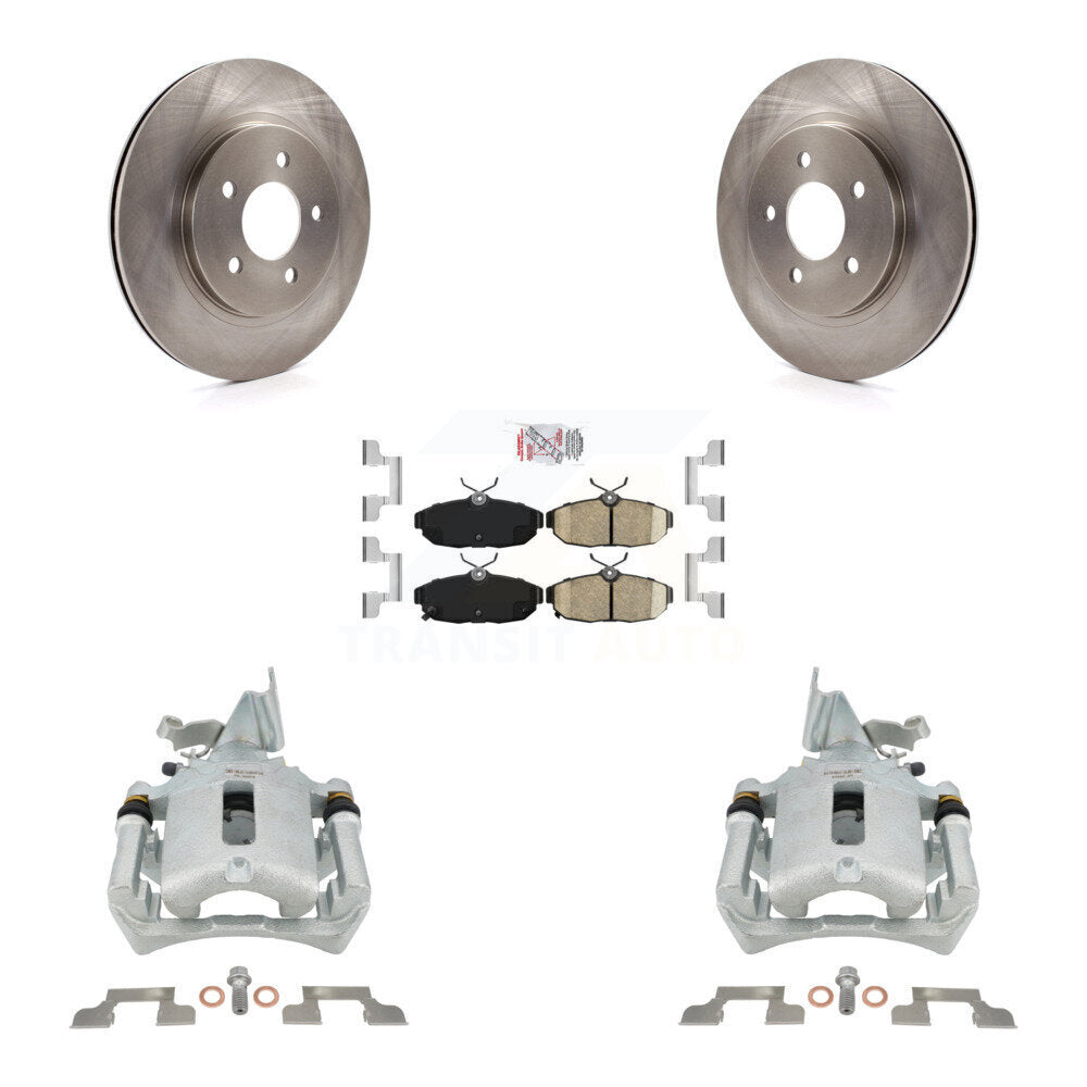 Rear Disc Brake Caliper Rotors And Ceramic Pads Kit For Ford Mustang KC8-101301N