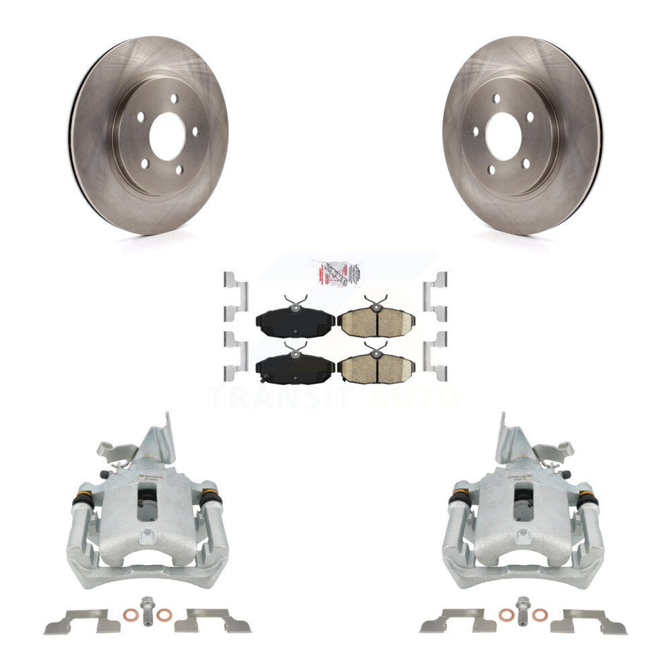 Rear Disc Brake Caliper Rotors And Ceramic Pads Kit For Ford Mustang KC8-101301N