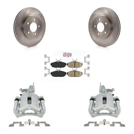 Rear Disc Brake Caliper Rotors And Ceramic Pads Kit For Ford Mustang KC8-101302N