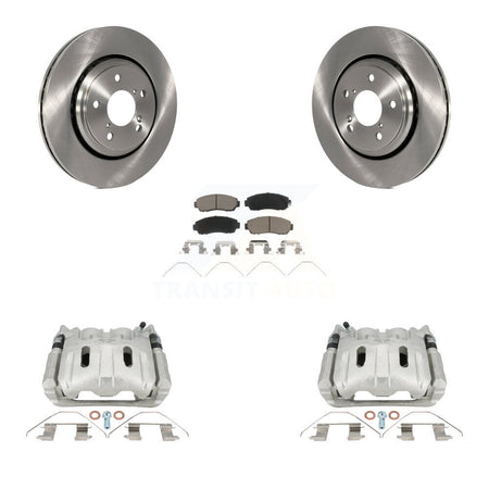 Front Disc Brake Caliper Rotors And Ceramic Pads Kit For 2015-2017 Honda Odyssey KC8-101304C