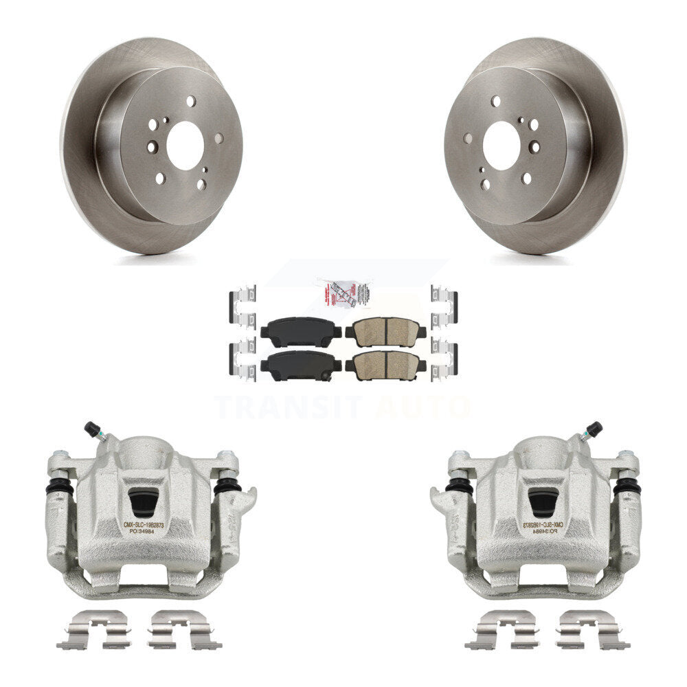 Rear Disc Brake Caliper Rotors And Ceramic Pads Kit For 2004-2010 Toyota Sienna KC8-101305N