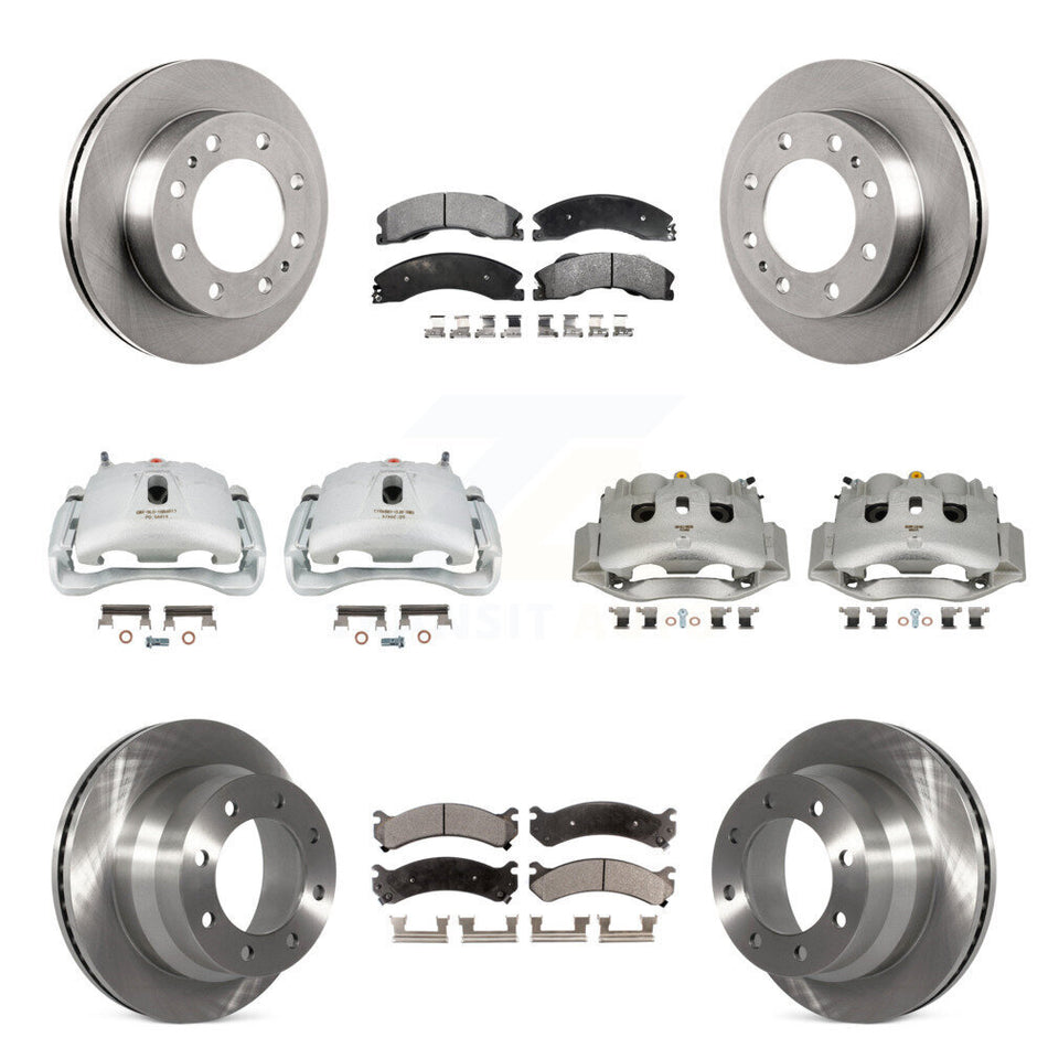 Front Rear Brake Caliper Rotor & Semi-Metallic Pad Kit (10Pc) For Chevrolet Express 4500 KC8-101305P