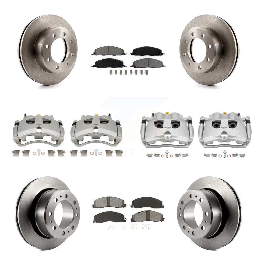 Front Rear Disc Brake Caliper Rotor Semi-Metallic Pad Kit (10Pc) For Ram 3500 2500 Dodge KC8-101306S