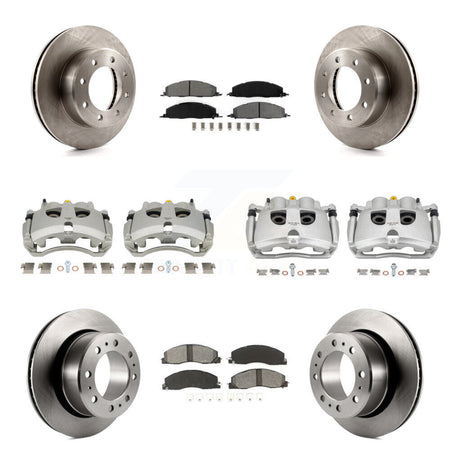 Front Rear Disc Brake Caliper Rotor Semi-Metallic Pad Kit (10Pc) For Ram 3500 2500 Dodge KC8-101306S