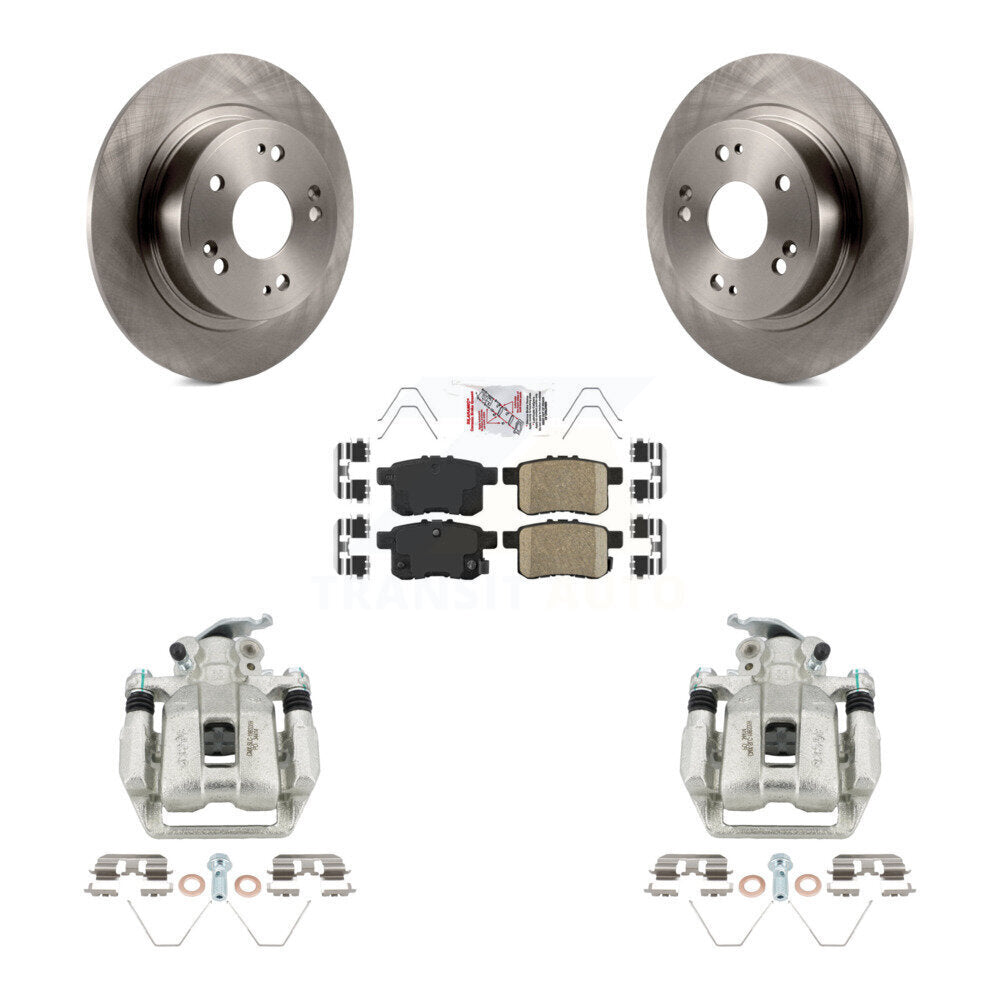 Rear Disc Brake Caliper Rotors And Ceramic Pads Kit For Honda Accord Acura TSX KC8-101308N