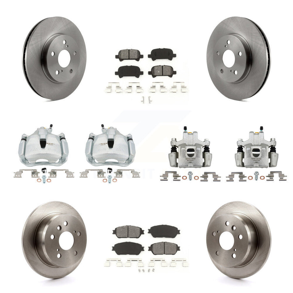 Front Rear Brake Caliper Rotor And Semi-Metallic Pad Kit (10Pc) For Toyota Solara Avalon KC8-101308S