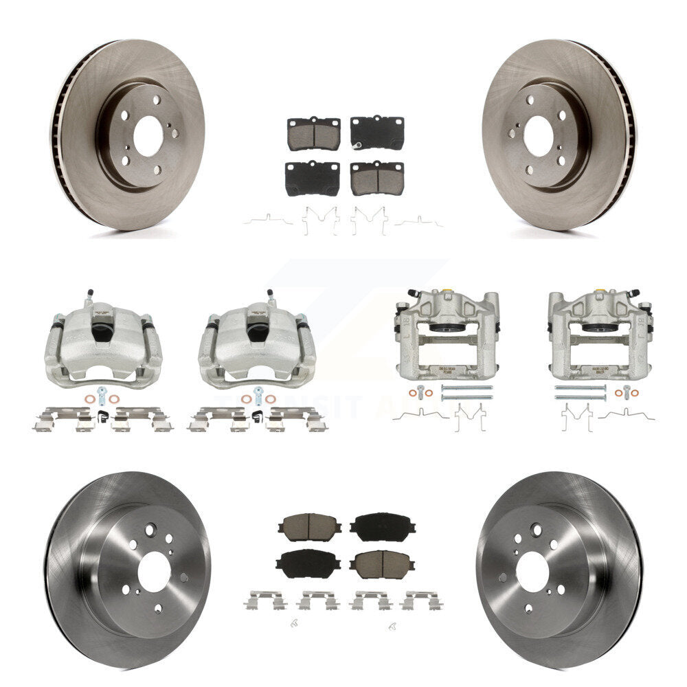 Front Rear Disc Brake Caliper Rotors And Ceramic Pads Kit (10Pc) For 2006 Lexus GS300 KC8-101310C