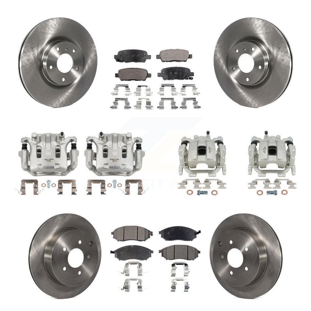 Front Rear Disc Brake Caliper Rotors And Ceramic Pads Kit (10Pc) For INFINITI QX70 KC8-101311T