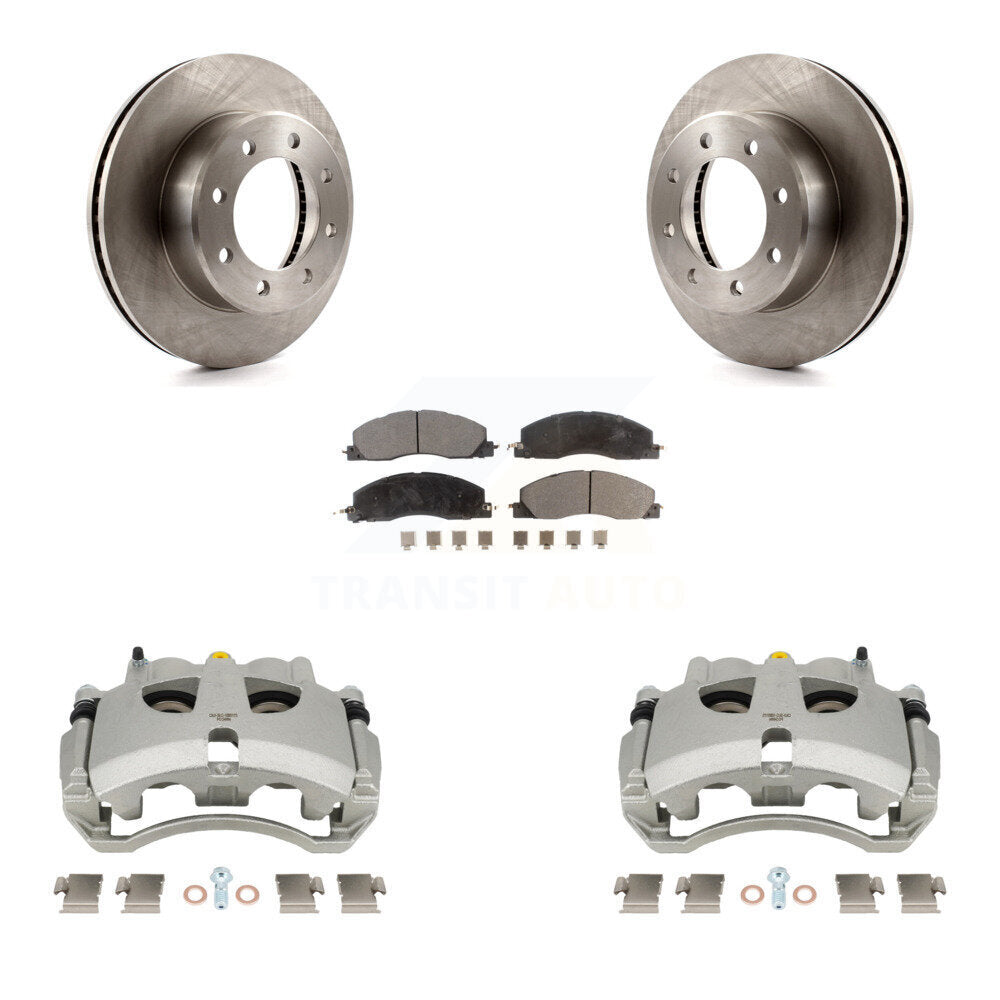 Front Disc Brake Caliper Rotors And Semi-Metallic Pads Kit For Ram 3500 2500 Dodge KC8-101315P