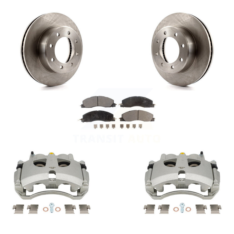 Front Disc Brake Caliper Rotors And Semi-Metallic Pads Kit For Ram 3500 2500 Dodge KC8-101315P