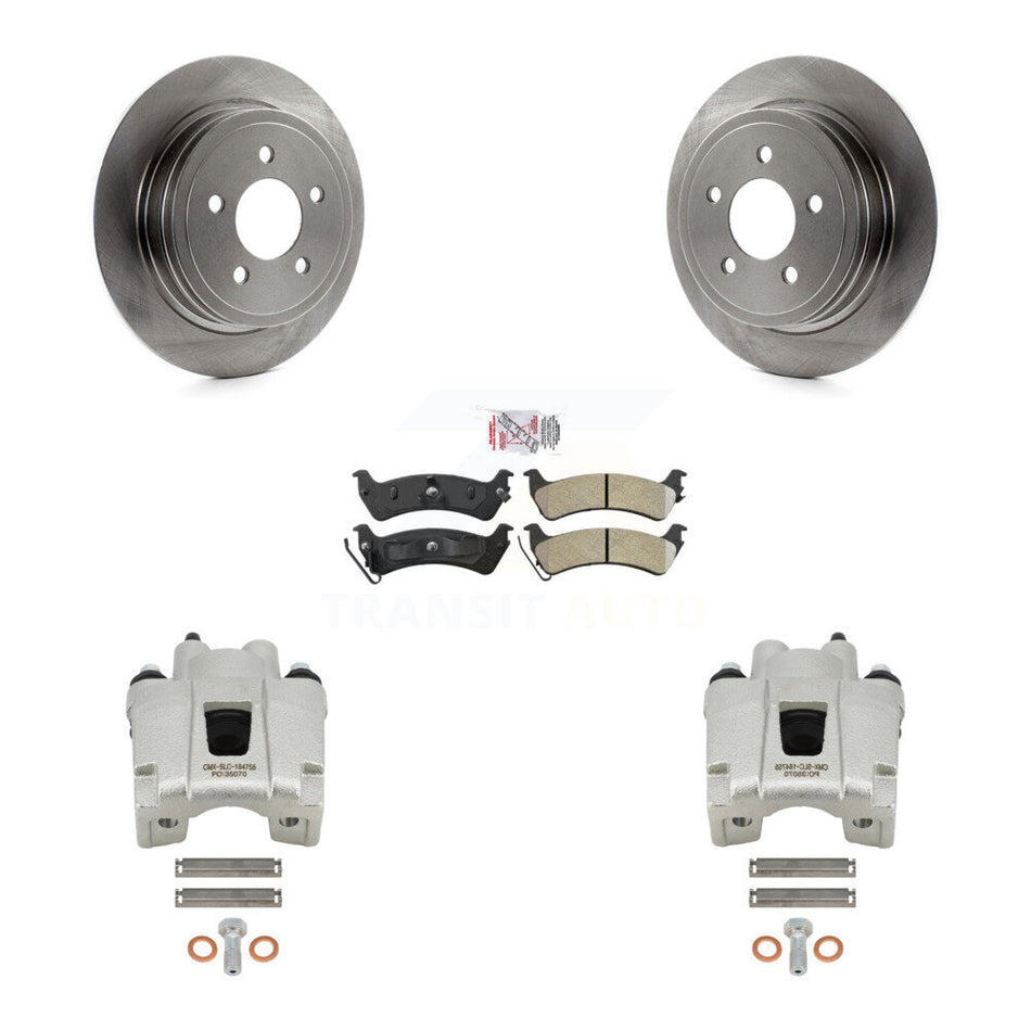 Rear Disc Brake Caliper Rotors And Semi-Metallic Pads Kit For Ford Explorer Sport Trac KC8-101316N