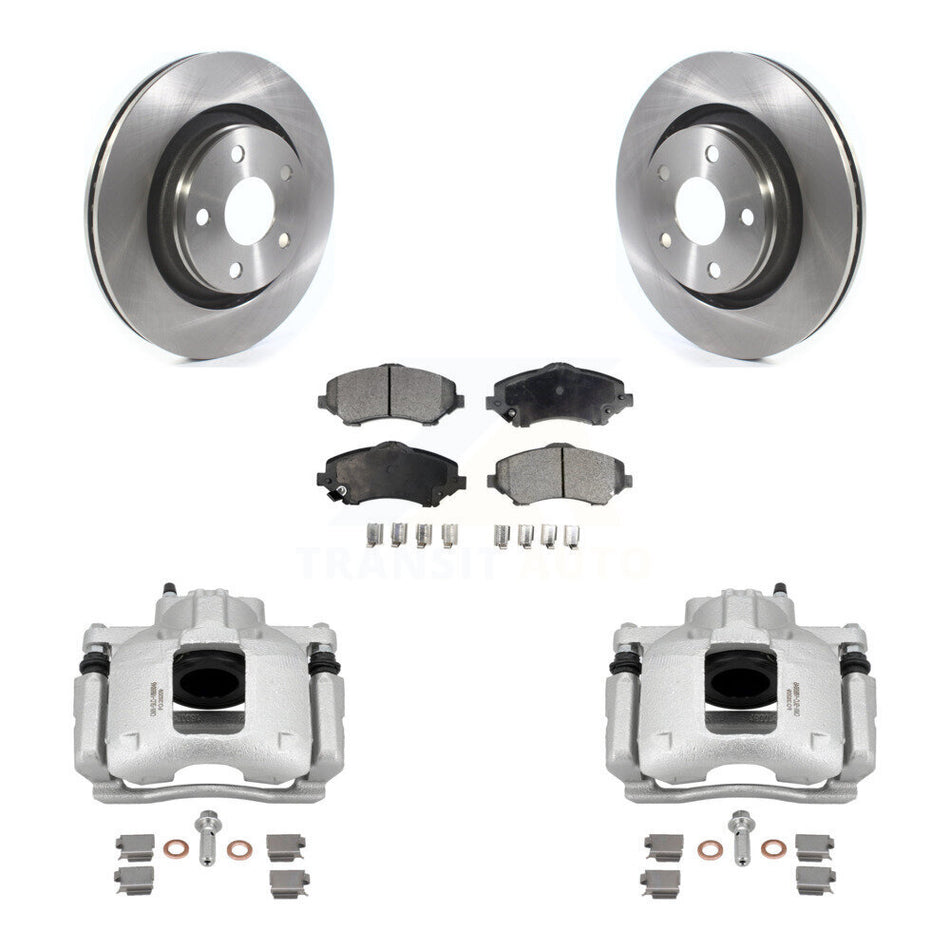 Front Disc Brake Caliper Rotors And Semi-Metallic Pads Kit For Jeep Wrangler KC8-101316P