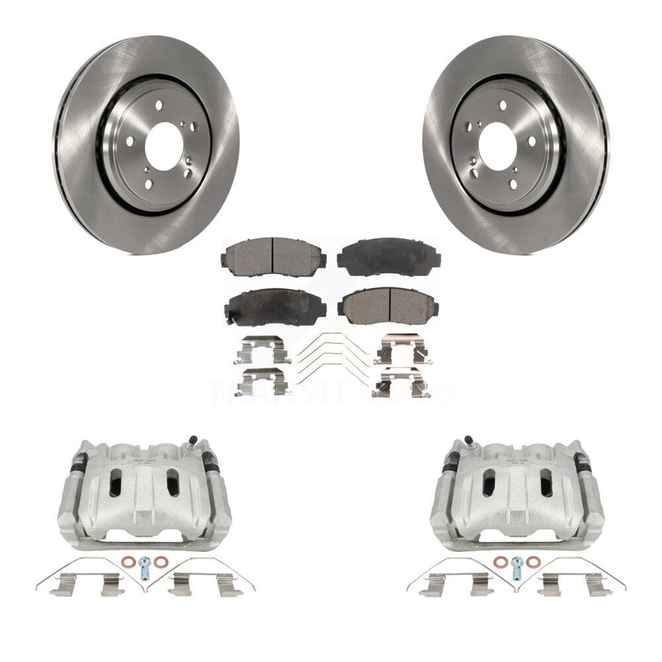 Front Disc Brake Caliper Rotors And Semi-Metallic Pads Kit For 2015-2017 Honda Odyssey KC8-101319P