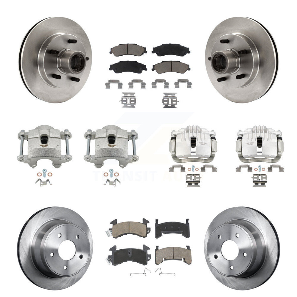 Front Rear Disc Brake Caliper Rotors And Ceramic Pads Kit (10Pc) For Isuzu Hombre KC8-101321C