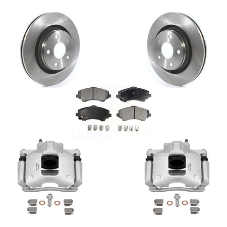 Front Disc Brake Caliper Rotors And Ceramic Pads Kit For Jeep Wrangler KC8-101323T