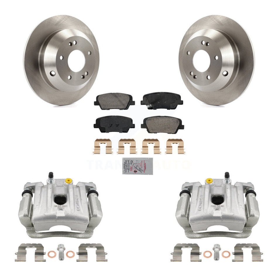 Rear Disc Brake Caliper Rotors And Ceramic Pads Kit For Hyundai Santa Fe Kia Sorento KC8-101325N
