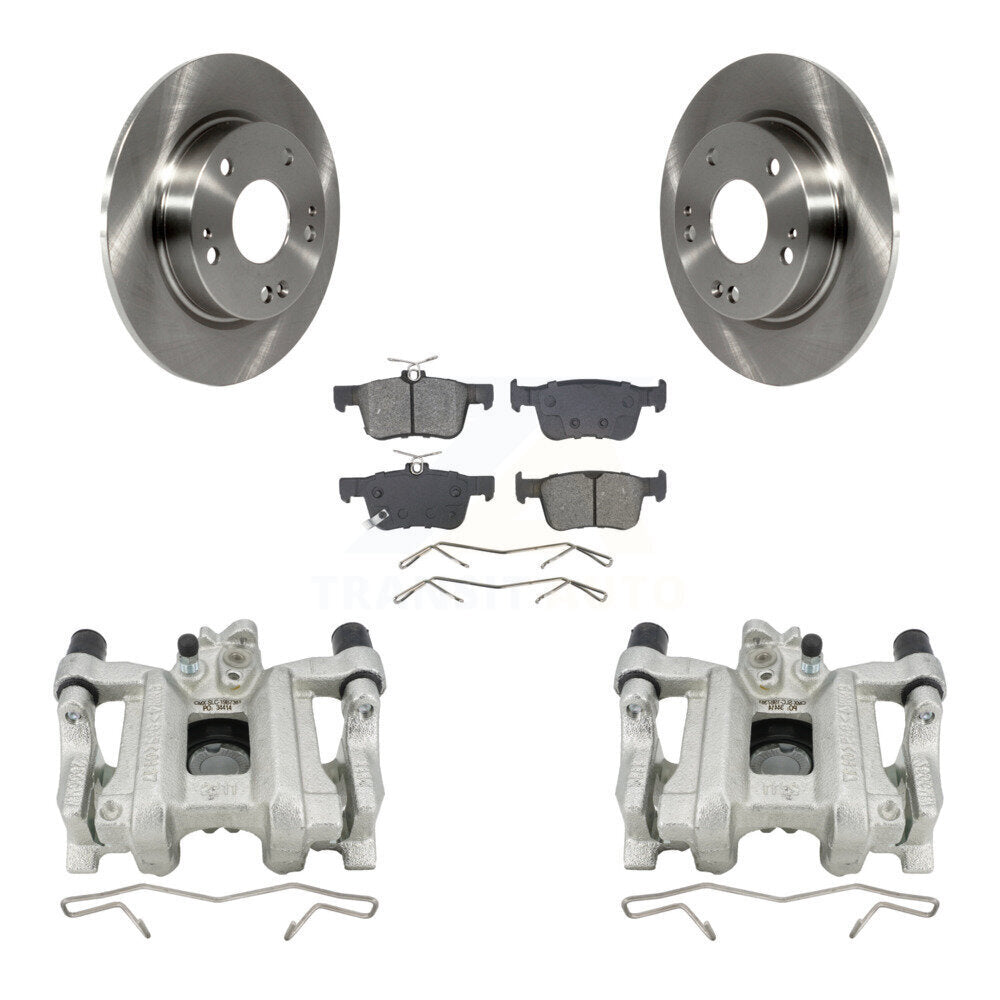 Rear Disc Brake Caliper Rotors And Semi-Metallic Pads Kit For Honda Civic Insight KC8-101326S